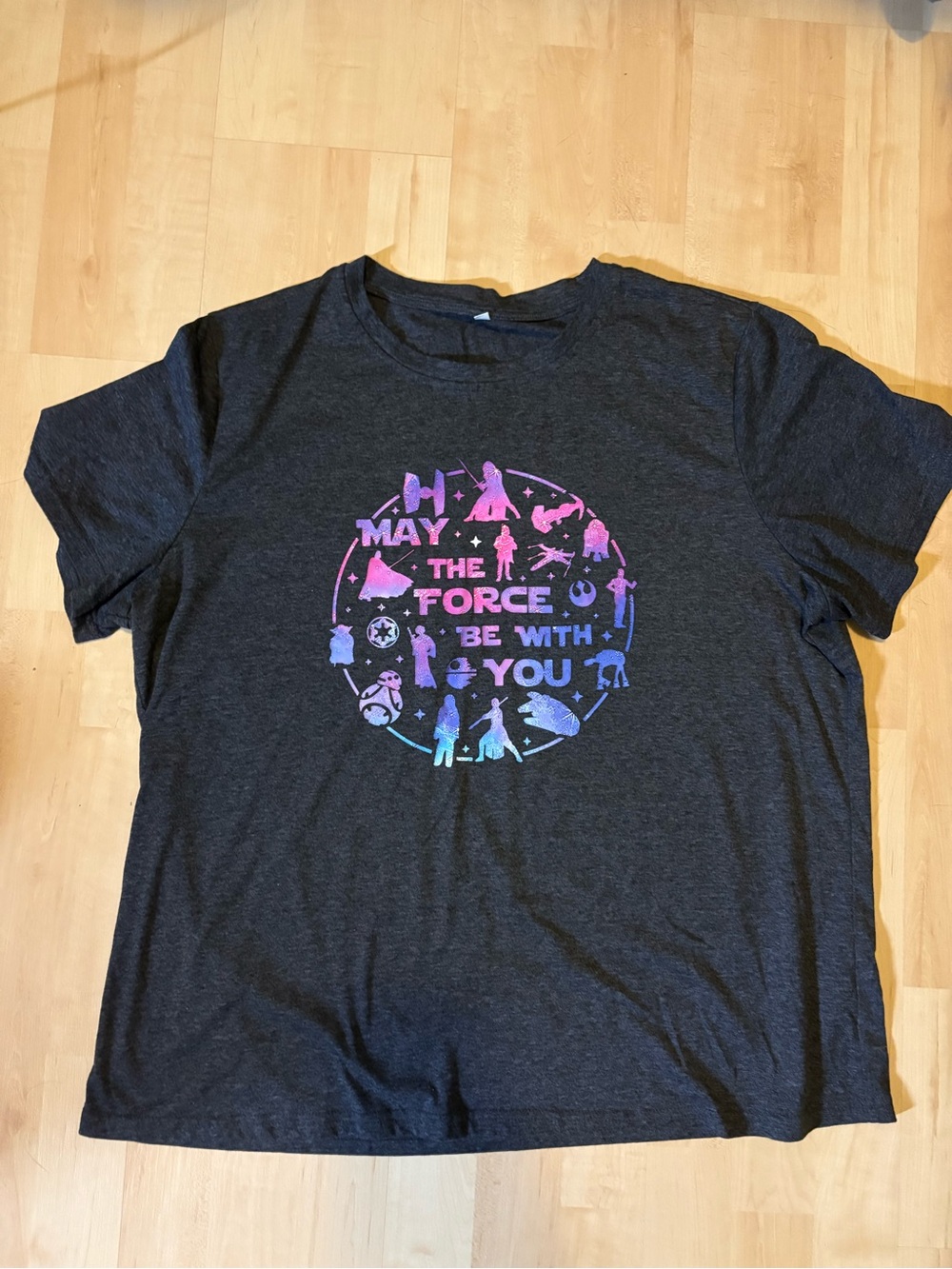 Like new: May The Force Be With You Gradient Graphic Tee - Dark Gray